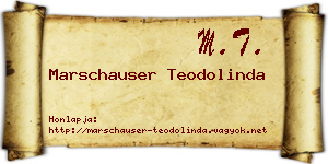 Marschauser Teodolinda névjegykártya